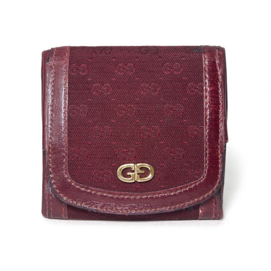 OLD Gucci　GG柄ジャガードコインケース（赤）