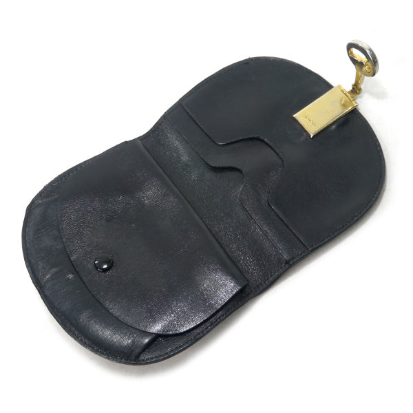 OLD Gucci  シェリー×ビット留め具ラウンド折財布（黒）