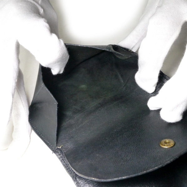 OLD Gucci  シェリー×ビット留め具ラウンド折財布（黒）