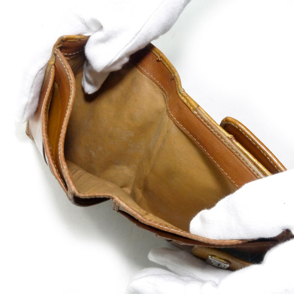 OLD Gucci　オーストリッチ２つ折り財布（キャメル）