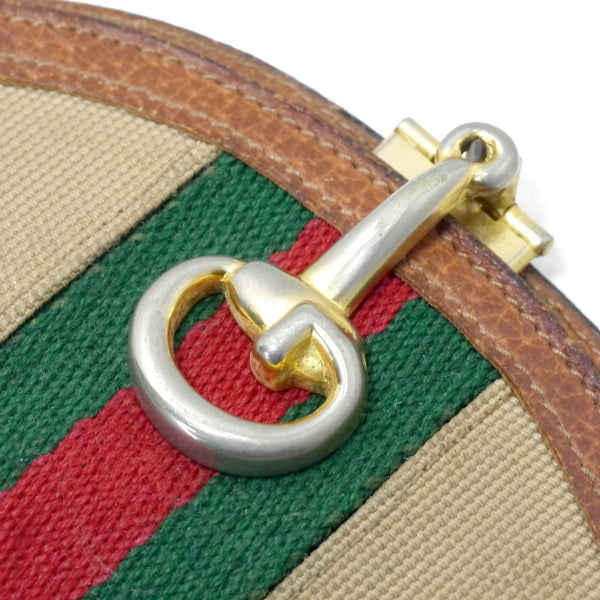 OLD Gucci  シェリー×ビット留め具ラウンド折財布（ベージュ）