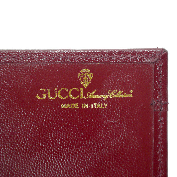OLD Gucci　総革GG金具アクセコ長財布（ボルドー）