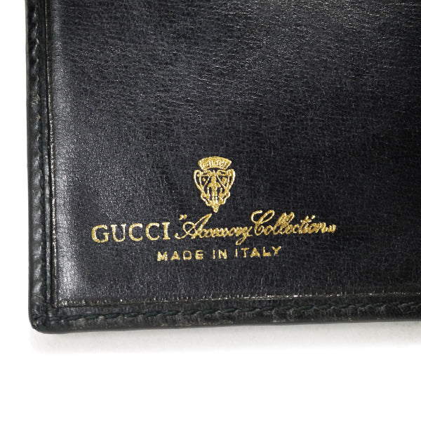 OLD Gucci アクセコGG柄シェリー折財布（黒・ジャガード）