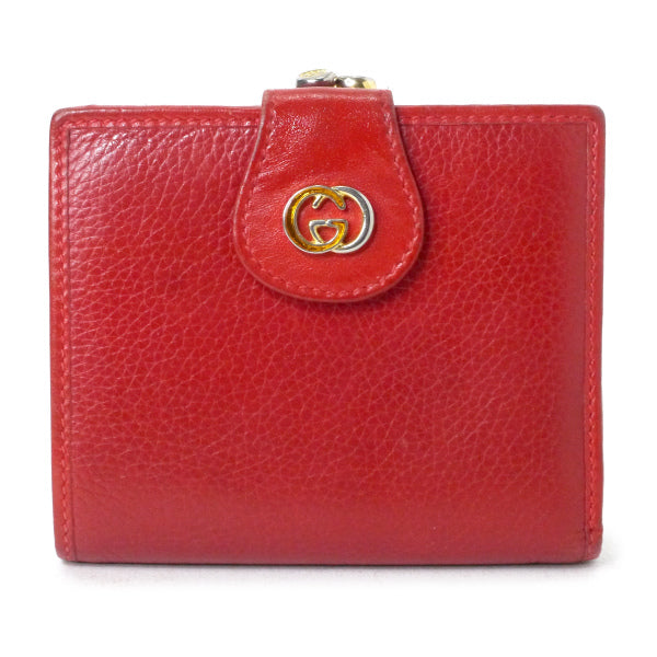 オールドグッチ GG金具がま口レザー折財布（赤） – Vintage Shop Rococo