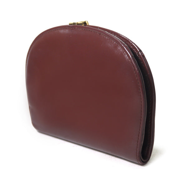 OLD Gucci レザー半円G金具２つ折り財布（茶）