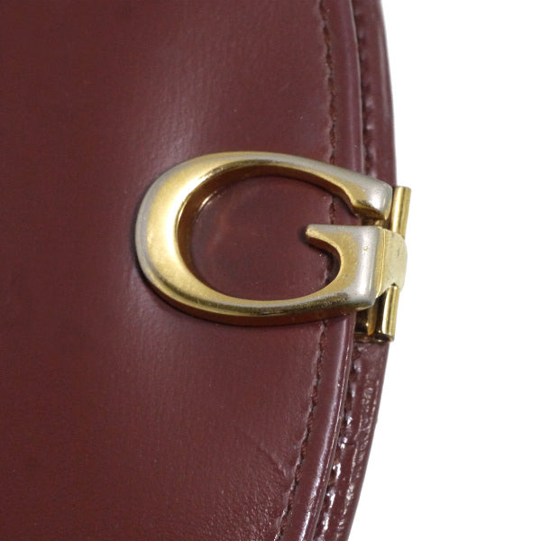 OLD Gucci レザー半円G金具２つ折り財布（茶）