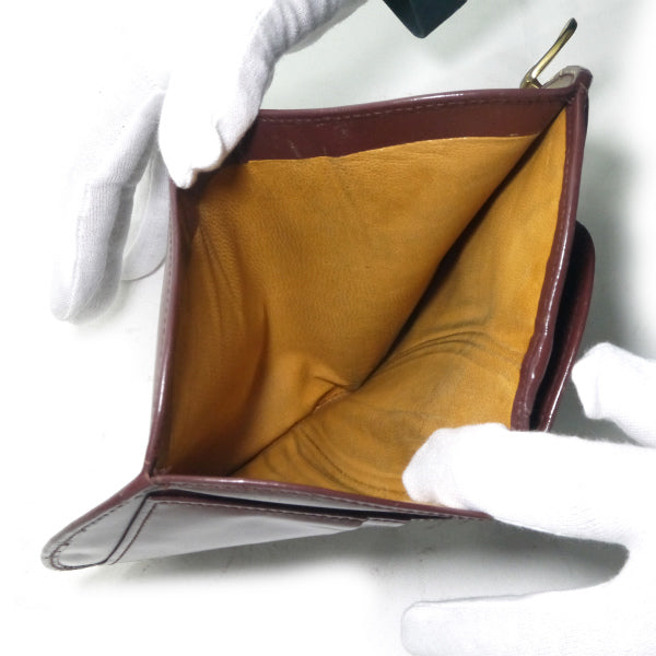 OLD Gucci レザー半円G金具２つ折り財布（茶）