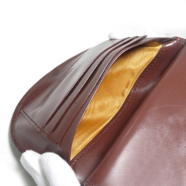 OLD Gucci レザー半円G金具２つ折り財布（茶）