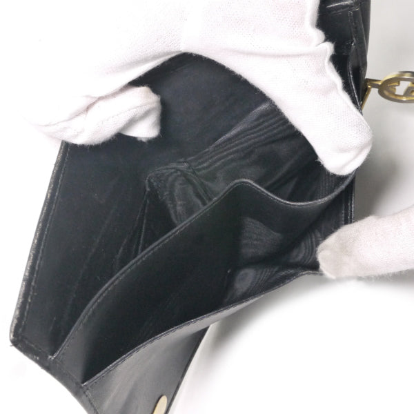 OLD Gucci　総革シェリーGG金具 折財布（黒）