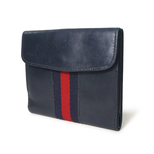 OLD Gucci シェリー×ビット留め具折財布（黒）