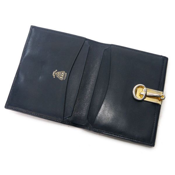 OLD Gucci シェリー×ビット留め具折財布（黒）