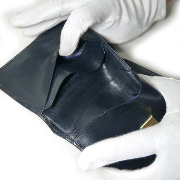 OLD Gucci シェリー×ビット留め具折財布（黒）