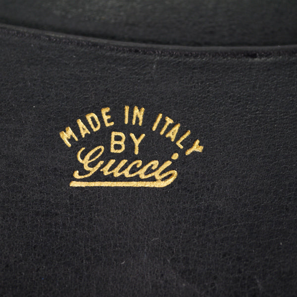 OLD Gucci　総革シェリー折り財布（濃紺）