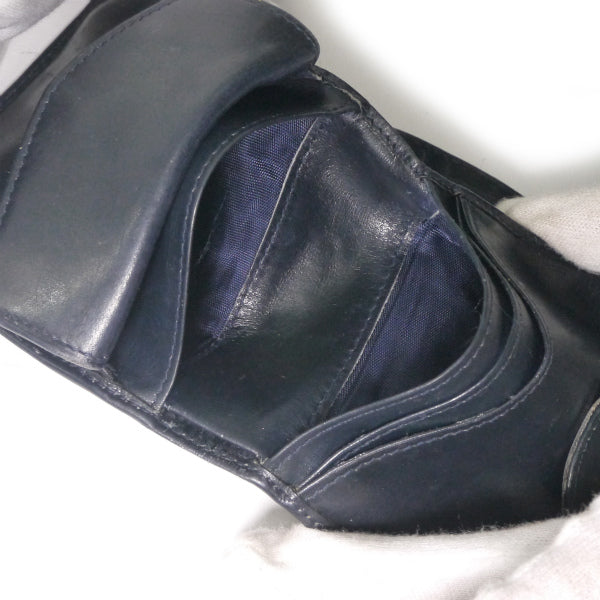 OLD Gucci　総革シェリーGG金具 折財布（濃紺）