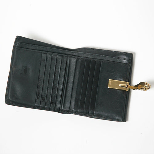 OLD Gucci  総皮タイガーヘッド財布（黒）