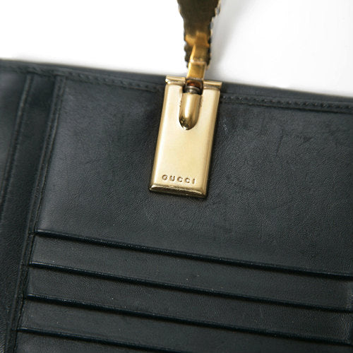 OLD Gucci  総皮タイガーヘッド財布（黒）