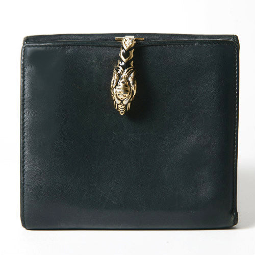 OLD Gucci  総皮タイガーヘッド財布（黒）