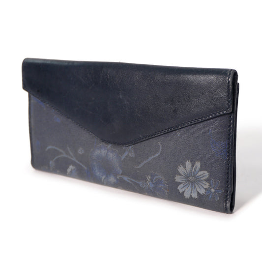 OLD Gucci　フローラ長財布（紺）