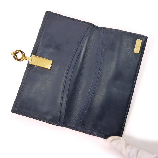 OLD Gucci　フローラ長財布（紺）