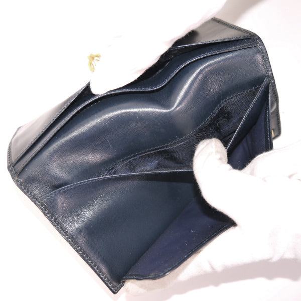 OLD Gucci　フローラ長財布（紺）