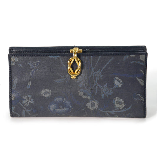 OLD Gucci　フローラ長財布（紺）