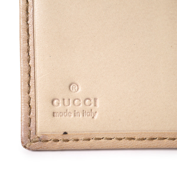Gucci　バンブー×フローラ２つ折れ財布（ベージュ）