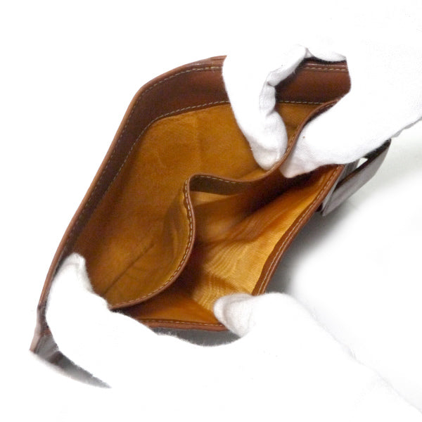 OLD Gucci　総革バンブー折財布（茶）