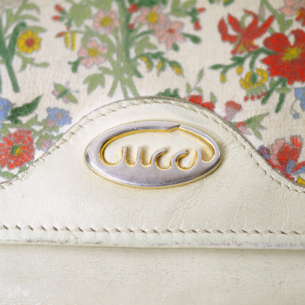 OLD Gucci 70sフローラ長財布（アイボリー）