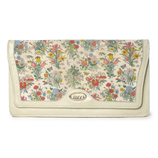 OLD Gucci 70sフローラ長財布（アイボリー）