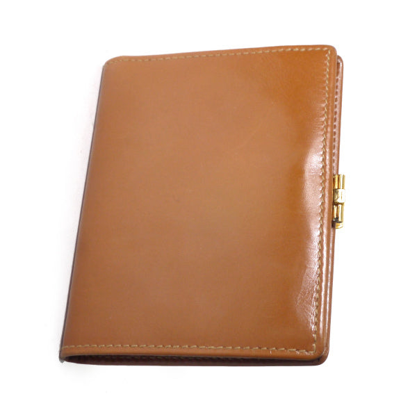 OLD Gucci　総革Gマーク留め具カード＆札入れ（茶）