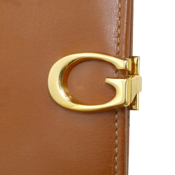 OLD Gucci　総革Gマーク留め具カード＆札入れ（茶）