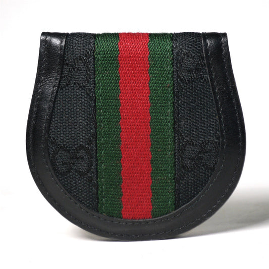 OLD Gucci  円形コインケース（黒）