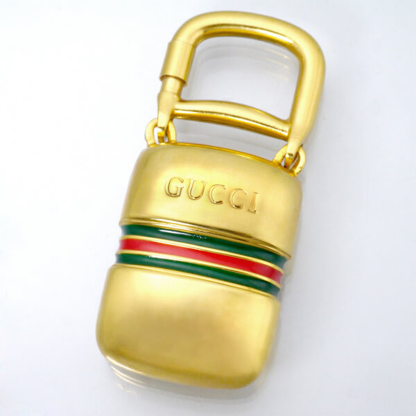 OLD Gucci　パフュームボトルキーホルダー（ゴールド）