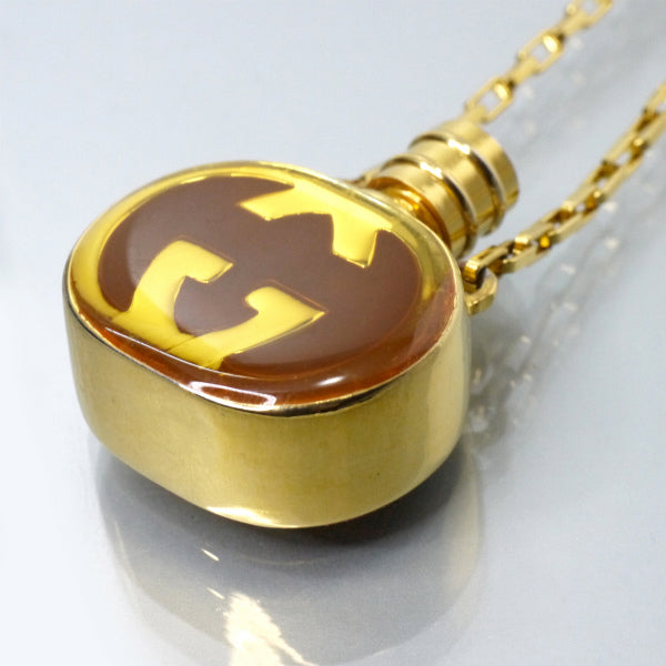 OLD Gucci　GGマーク香水ボトル ペンダント（ゴールド）