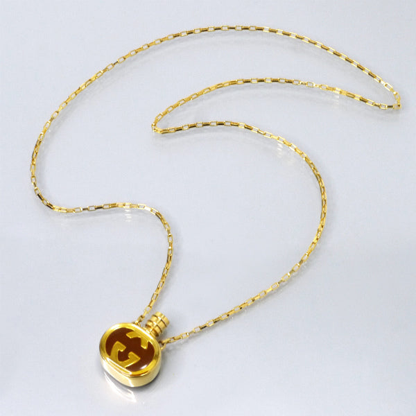 OLD Gucci　GGマーク香水ボトル ペンダント（ゴールド）