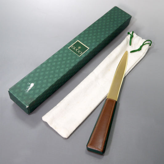 OLD Gucci　本革ペーパーナイフ（箱付き）