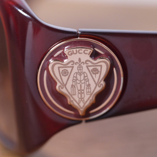 OLD Gucci  クレストモチーフサングラス(バーガンディ)