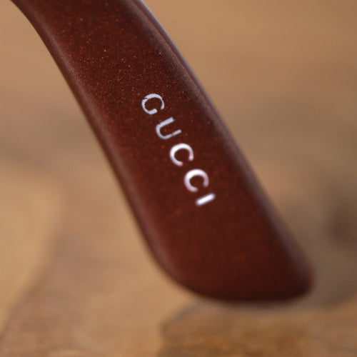 OLD Gucci  クレストモチーフサングラス(バーガンディ)