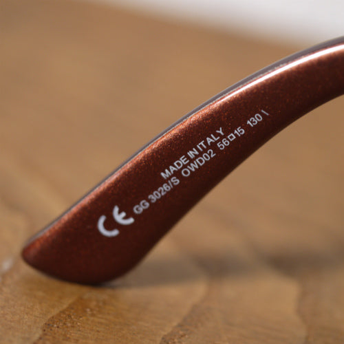 OLD Gucci  クレストモチーフサングラス(バーガンディ)