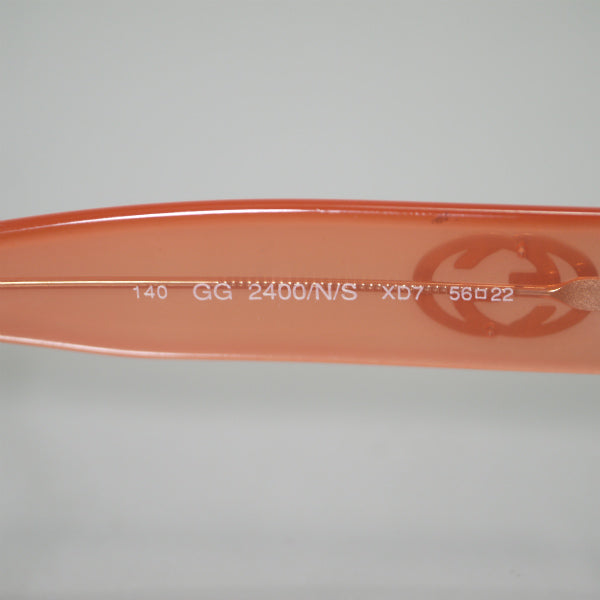 OLD Gucci  ダブルGサングラス(ケース付き/クリアレッド)