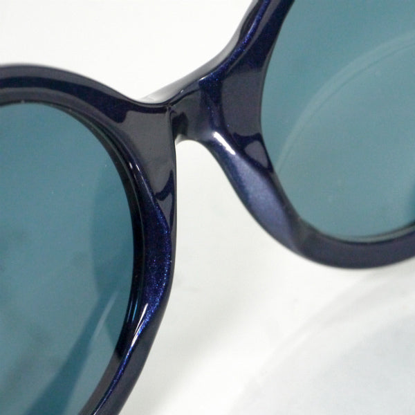 OLD Gucci  ダブルGパールラメ ラウンドサングラス（青）