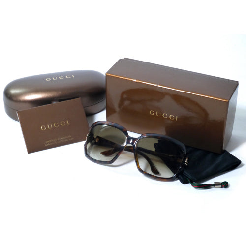 Gucci 　べっ甲フレームサングラス(茶)