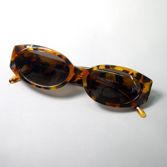 OLD Gucci べっ甲フレーム ダブルGサングラス(茶)