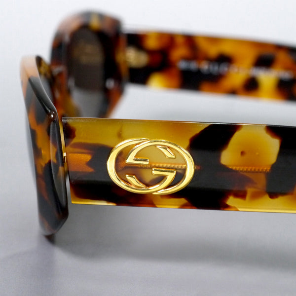 OLD Gucci べっ甲フレーム ダブルGサングラス(茶)