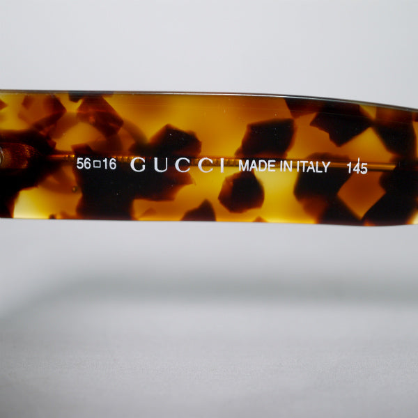OLD Gucci べっ甲フレーム ダブルGサングラス(茶)