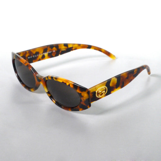 OLD Gucci べっ甲フレーム ダブルGサングラス(茶)