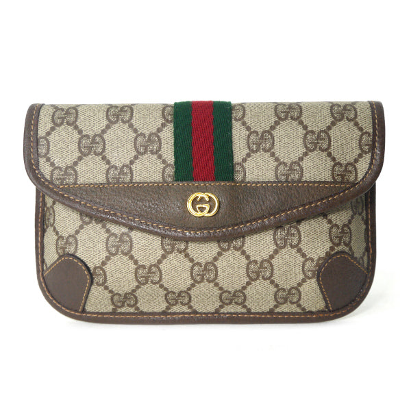 OLD Gucci シェリー マルチポーチ（茶）