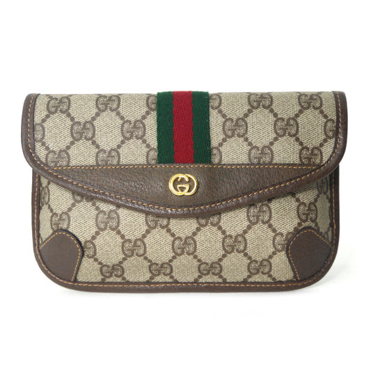 OLD Gucci シェリー マルチポーチ（茶）