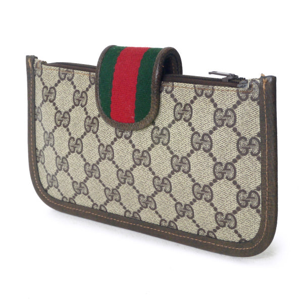 OLD Gucci シェリーフラットポーチ（茶）