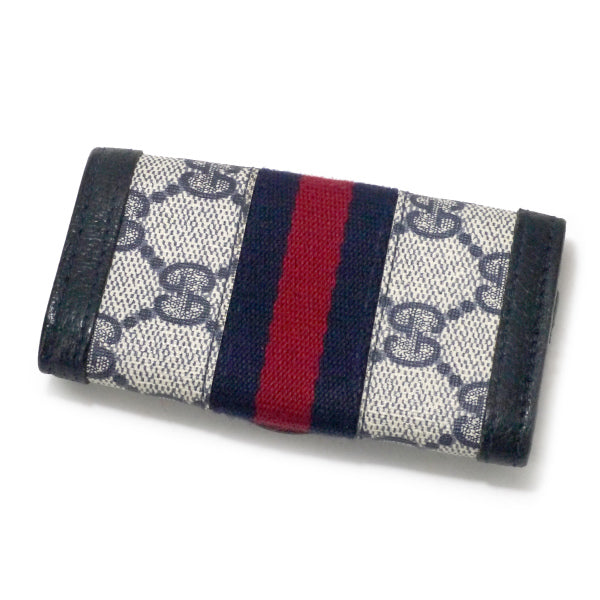 OLD Gucci シェリー6連キーケース（青/箱付き）
